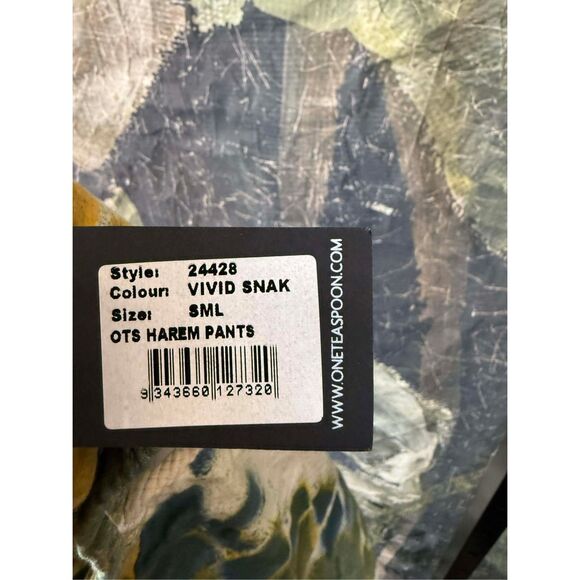 NWT One Teaspoon Dynamic Vivid Snake Harem Pants Cotton Drop Crotch Size S - Picture 9 of 10